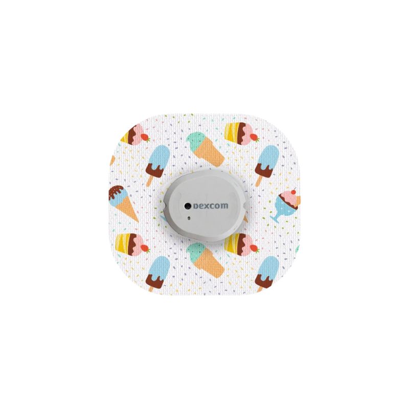 Patch/ruban adhésif de fixation pour capteur Dexcom G7 / ONE+ (pour crèmes glacées)