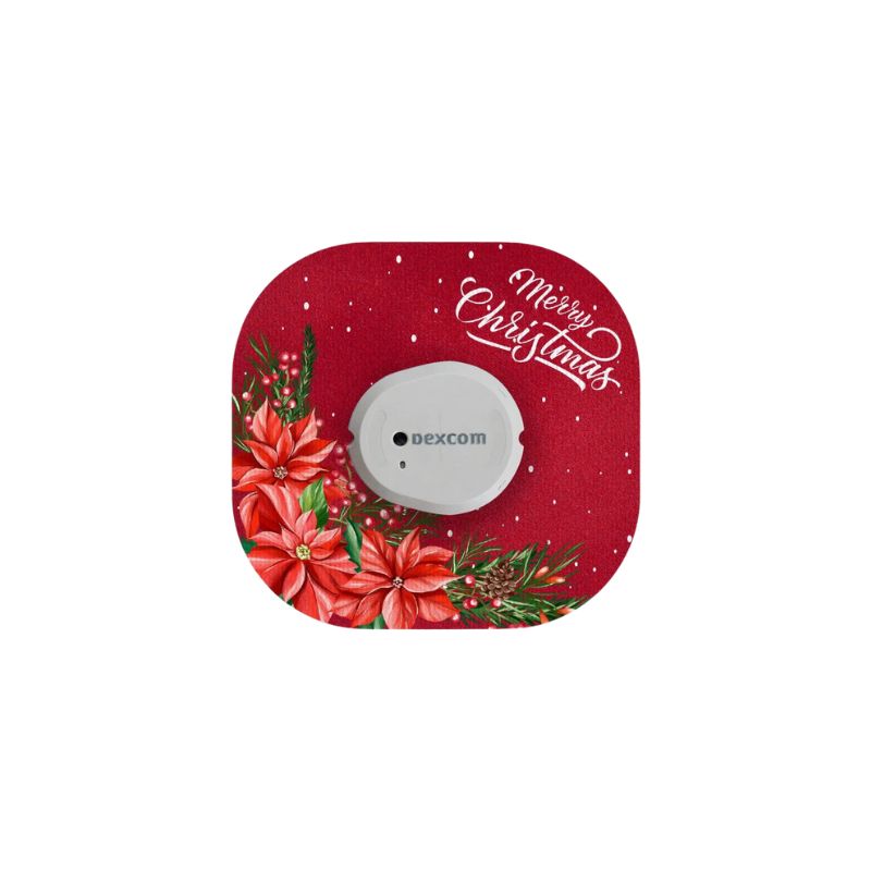 Patch/ruban de fixation pour capteur Dexcom G7 / ONE+ Joyeux Noël
