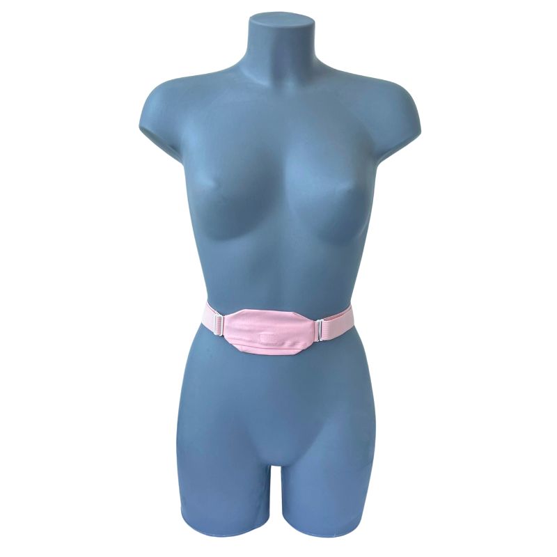 support pompe à insuline pour taille ronde rose