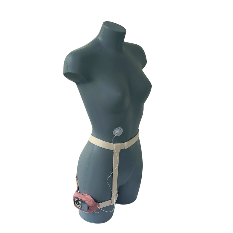 support de pompe à insuline pour sous les robes avec fenêtre rose