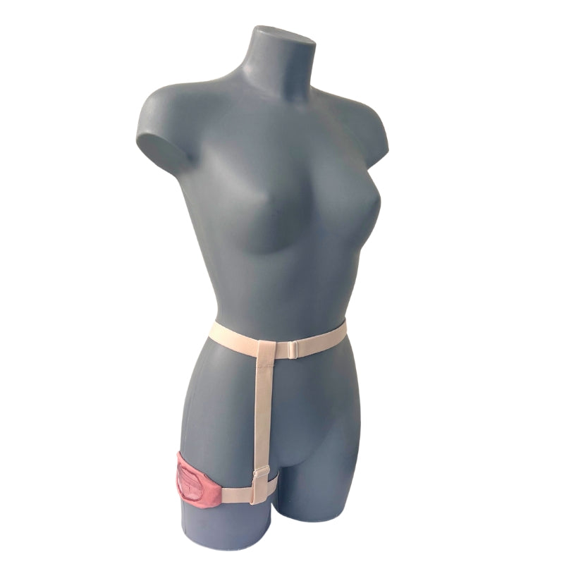 support de pompe à insuline pour sous les robes avec fenêtre rose