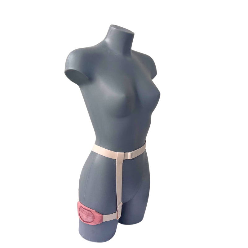 support de pompe à insuline pour sous les robes avec fenêtre rose