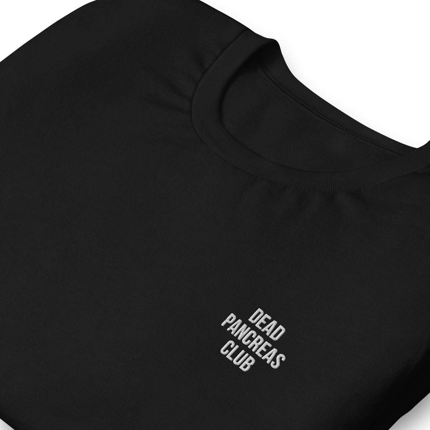 t-shirt noir unisexe 'dead pancreas club'