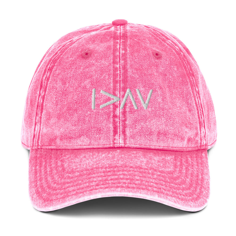 Casquette vintage "Je suis plus grand que mes hauts et mes bas"