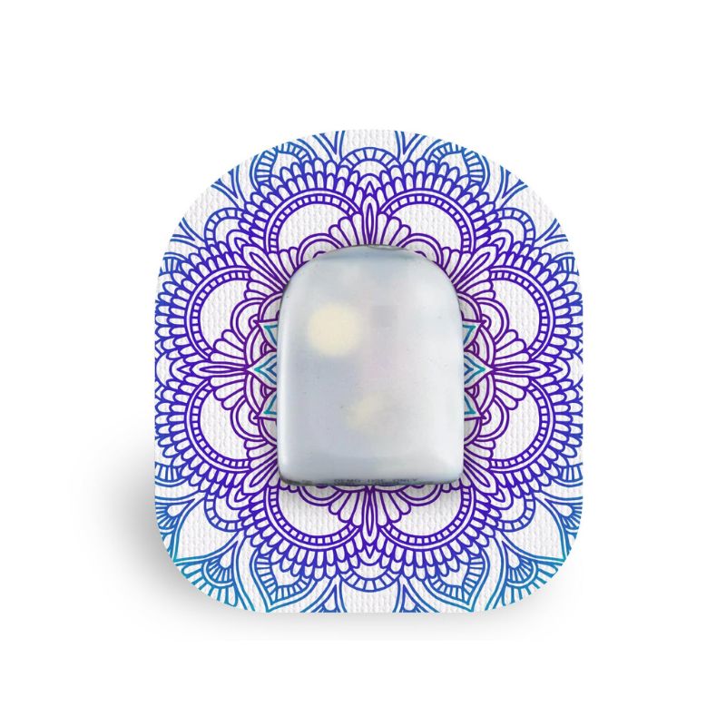 Bande adhésive/plâtre pour mandala bleu Omnipod