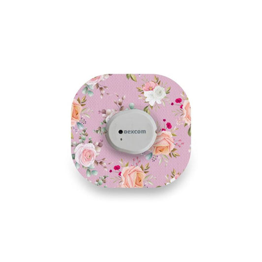 patch/ruban de fixation pour capteur Dexcom G7 / ONE+ fleurs botaniques