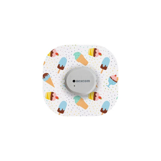 Patch/ruban adhésif de fixation pour capteur Dexcom G7 / ONE+ (pour crèmes glacées)