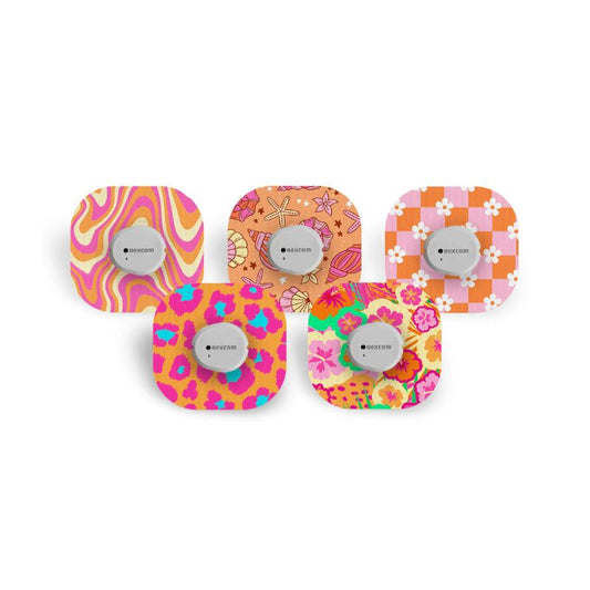 patch/ruban de fixation pour capteur Dexcom G7 / ONE+ mandala bleu