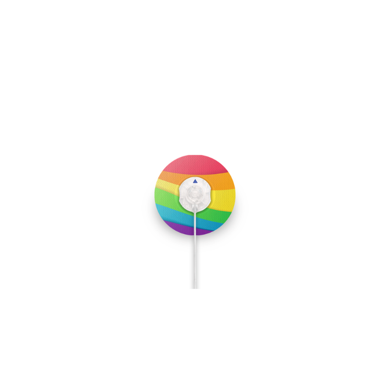 Fixtape regenbogen over een infusieset