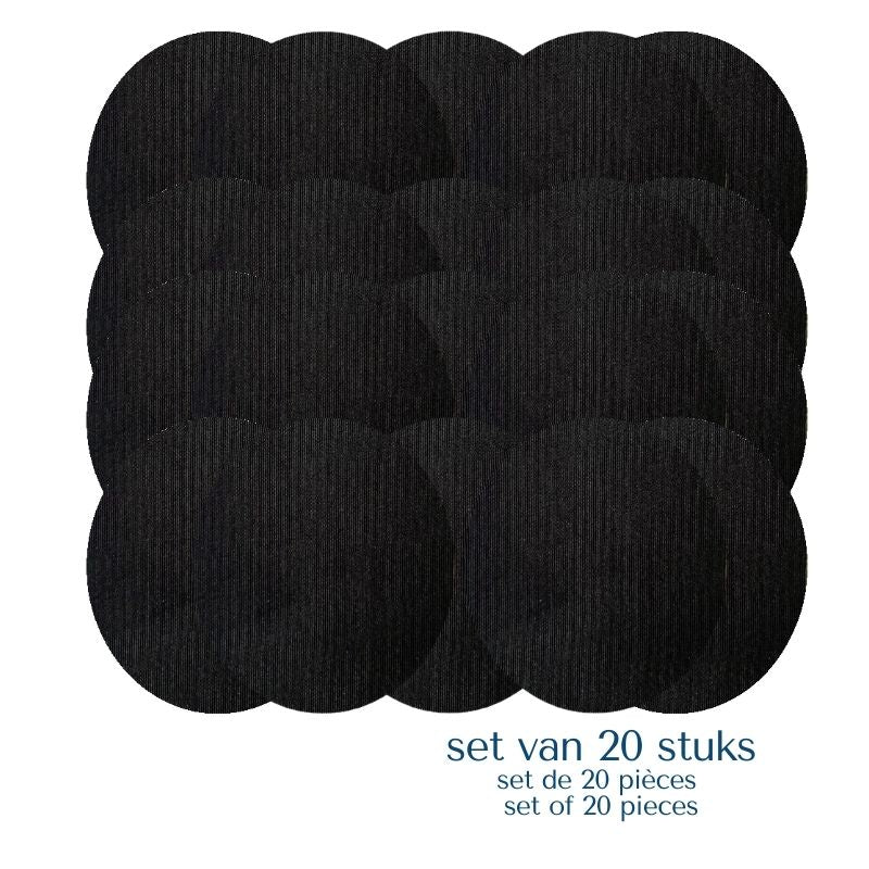 patch/ruban de fixation pour capteur universel ovale noir