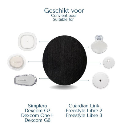 patch/ruban de fixation pour capteur universel ovale noir
