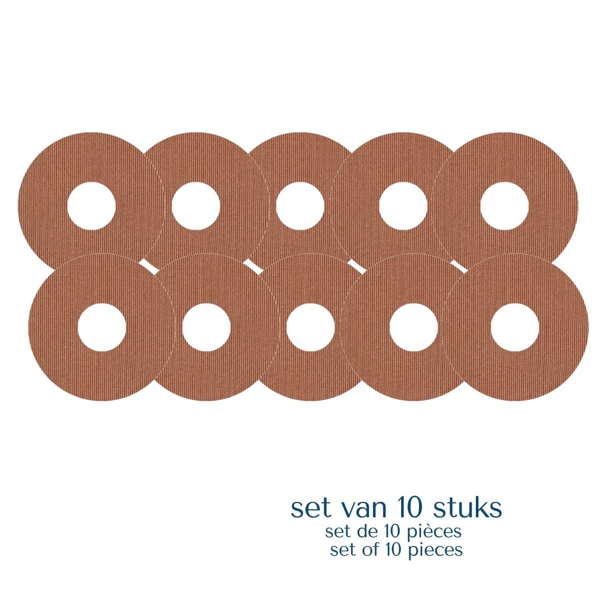 Set van 10 beige ringpleisters