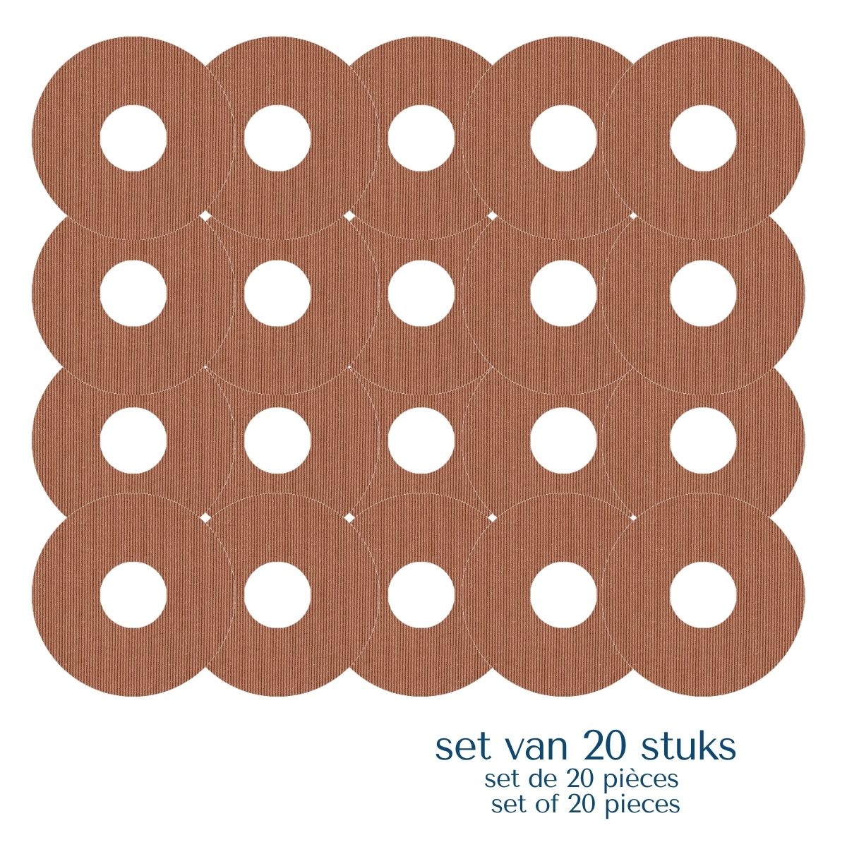 Set van 20 beige ringpleisters