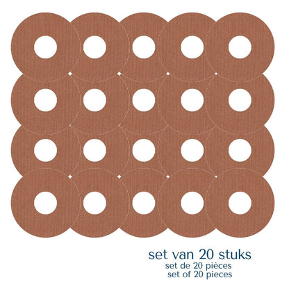 Set van 20 beige ringpleisters