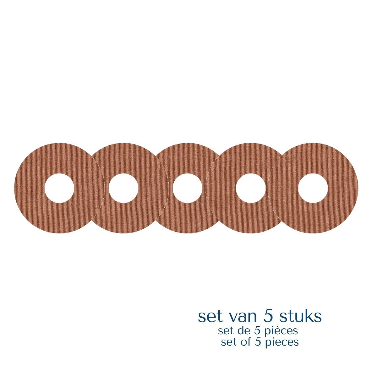 Set van 5 beige ringpleisters