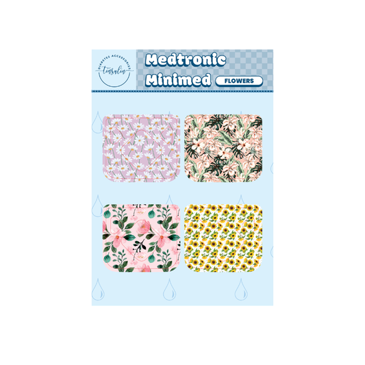 Capteurs adhésifs Medtronic Minimed – Fleurs (4 stickers)