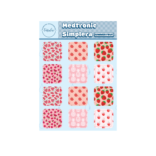 Autocollants de capteur Medtronic Simplera – Summer Fruit (12 autocollants)