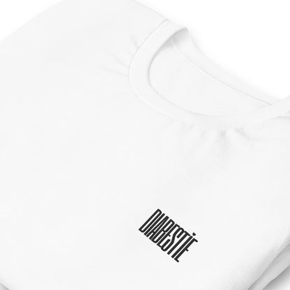 t-shirt blanc unisexe 'diabestia'