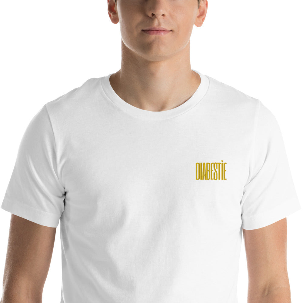 t-shirt blanc unisexe 'diabestia'