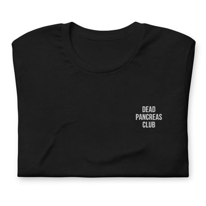 t-shirt noir unisexe 'dead pancreas club'