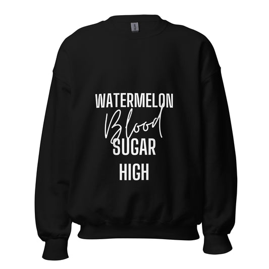 pull noir unisexe 'watermelon blood sugar high'
