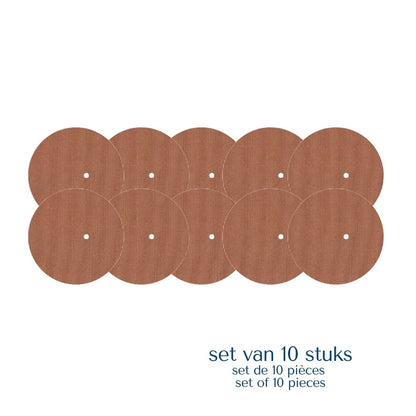 Set van 10 beige volle pleisters voor Freestyle Libre 3 en Dexcom G7
