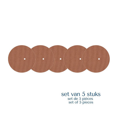 Set van 5 beige volle pleisters voor Freestyle Libre 3 en Dexcom G7